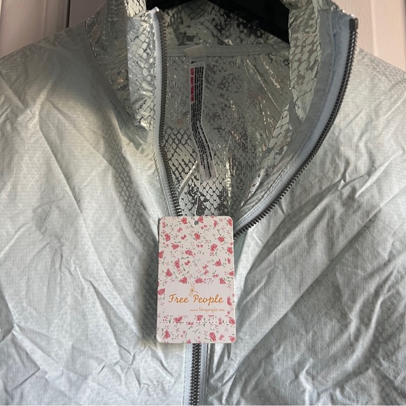 FP Movement by Free People metallic Blue lightweight windbreaker short set - Picture 9 of 15